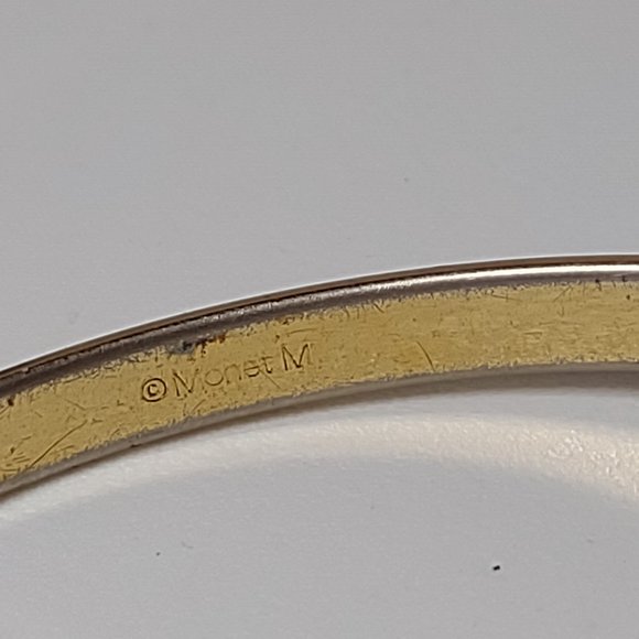 Set Of 3 Very Well Worn Vintage Monet Bangles - Picture 6 of 13